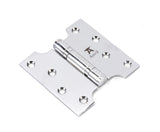 From The Anvil - Polished Chrome 4" x 2" x 4" Parliament Hinge (pair) ss | Sku. 49557 | Trade Door Handles.