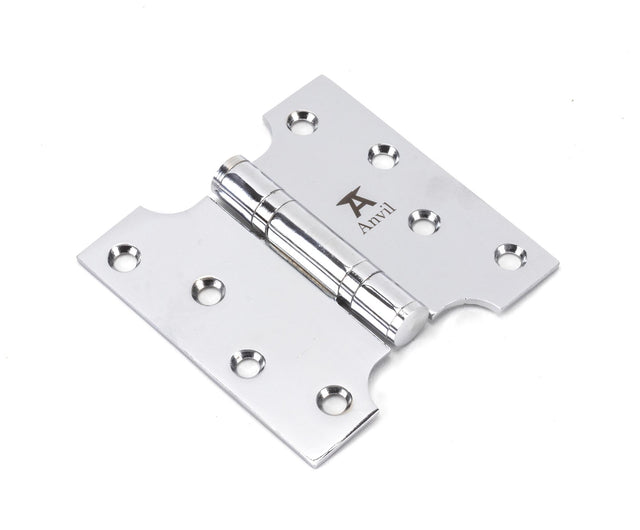 From The Anvil - Polished Chrome 4" x 2" x 4" Parliament Hinge (pair) ss | Sku. 49557 | Trade Door Handles.