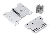 From The Anvil - Polished Chrome 4" x 3" x 5" Parliament Hinge (pair) ss | Sku. 49558 | Trade Door Handles.