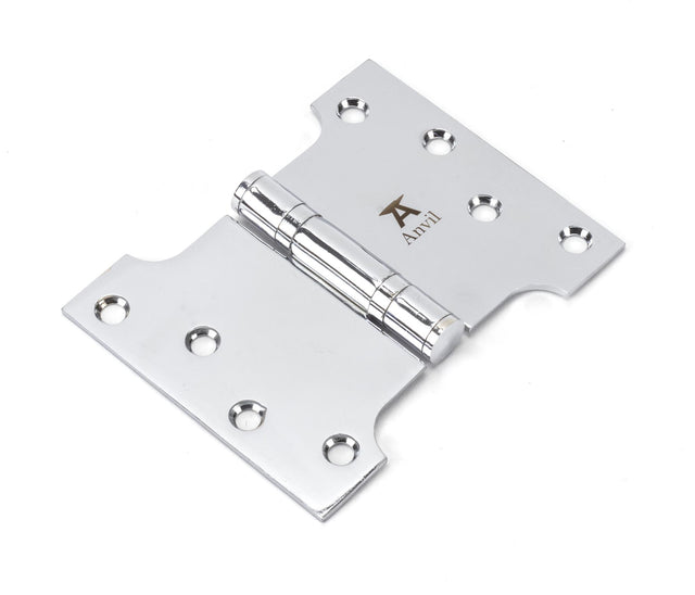 From The Anvil - Polished Chrome 4" x 3" x 5" Parliament Hinge (pair) ss | Sku. 49558 | Trade Door Handles.