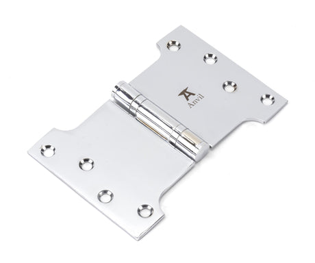 From The Anvil - Polished Chrome 4" x 4" x 6" Parliament Hinge (pair) ss | Sku. 49559 | Trade Door Handles.