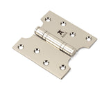 From The Anvil - Polished Nickel 4" x 2" x 4" Parliament Hinge (pair) ss | Sku. 49563 | Trade Door Handles.