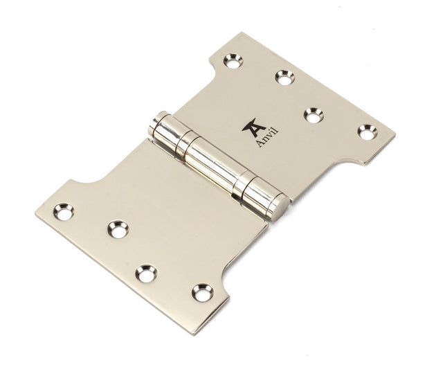 From The Anvil - Polished Nickel 4" x 4" x 6" Parliament Hinge (pair) ss | Sku. 49565 | Trade Door Handles.