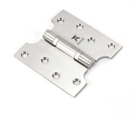 From The Anvil - Satin SS 4" x 2" x 4" Parliament Hinge (pair) | Sku. 49566 | Trade Door Handles.