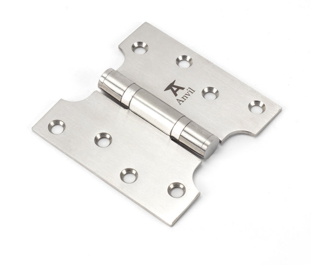 From The Anvil - Satin SS 4" x 2" x 4" Parliament Hinge (pair) | Sku. 49566 | Trade Door Handles.