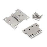From The Anvil - Satin SS 4" x 3" x 5" Parliament Hinge (pair) | Sku. 49567 | Trade Door Handles.