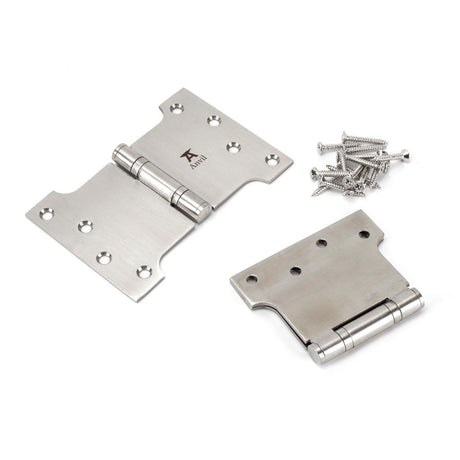From The Anvil - Satin SS 4" x 4" x 6" Parliament Hinge (pair) | Sku. 49568 | Trade Door Handles.
