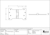 From The Anvil - Satin SS 4" x 4" x 6" Parliament Hinge (pair) | Sku. 49568 | Trade Door Handles.