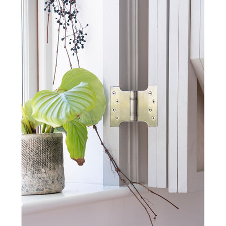 From The Anvil - Satin SS 4" x 4" x 6" Parliament Hinge (pair) | Sku. 49568 | Trade Door Handles.