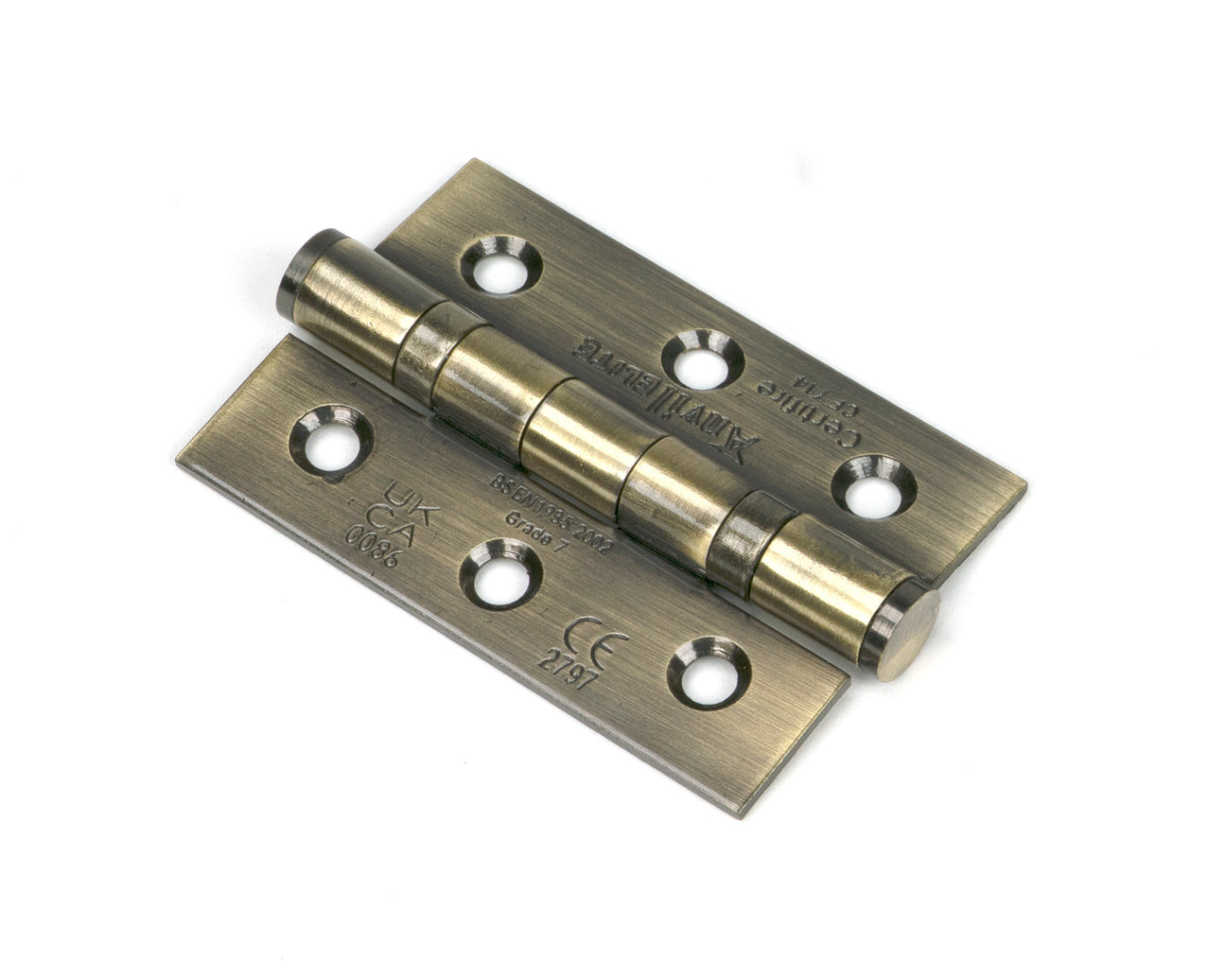 From The Anvil - Aged Brass 3" Ball Bearing Butt Hinge (pair) ss | Sku. 49569 | Trade Door Handles.