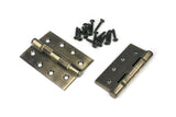 From The Anvil - Aged Brass 4" Ball Bearing Butt Hinge (pair) ss | Sku. 49570 | Trade Door Handles.