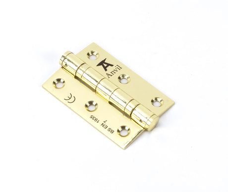 From The Anvil - Polished Brass 3" Ball Bearing Butt Hinge (pair) ss | Sku. 49572 | Trade Door Handles.