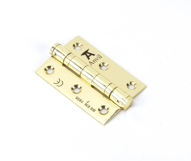 From The Anvil - Polished Brass 3" Ball Bearing Butt Hinge (pair) ss | Sku. 49572 | Trade Door Handles.