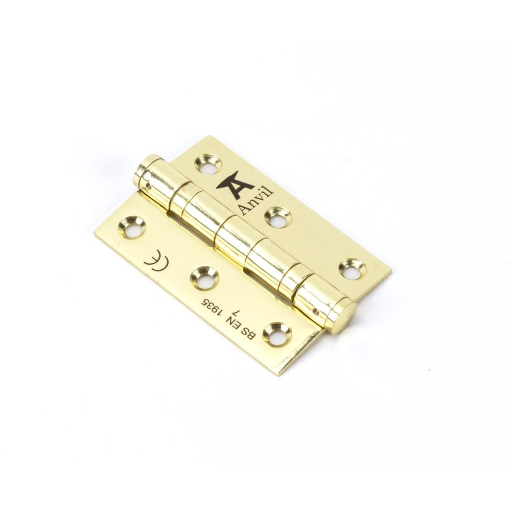 From The Anvil - Polished Brass 3" Ball Bearing Butt Hinge (pair) ss | Sku. 49572 | Trade Door Handles.