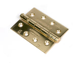 From The Anvil - Polished Brass 4" Ball Bearing Butt Hinge (pair) ss | Sku. 49573 | Trade Door Handles.