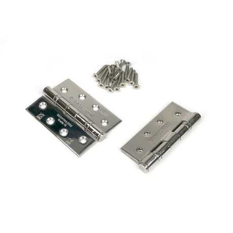 From The Anvil - Polished SS 4" Ball Bearing Butt Hinge (pair) | Sku. 49574 | Trade Door Handles.