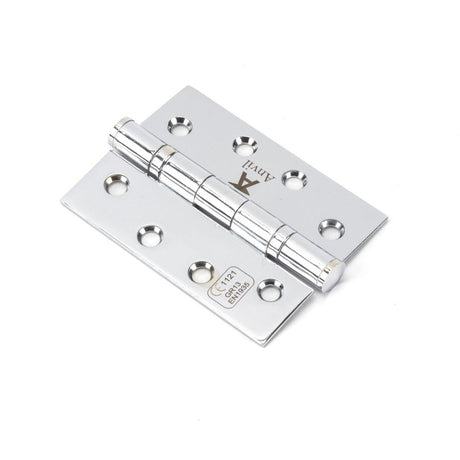 From The Anvil - Polished Chrome 4" Ball Bearing Butt Hinge (pair) ss | Sku. 49576 | Trade Door Handles.