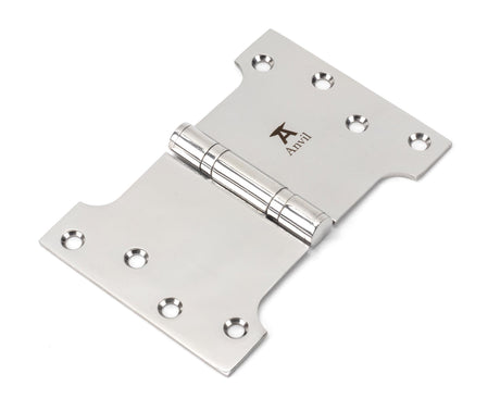 From The Anvil - Polished SS 4" x 4" x 6" Parliament Hinge (pair) | Sku. 49579 | Trade Door Handles.