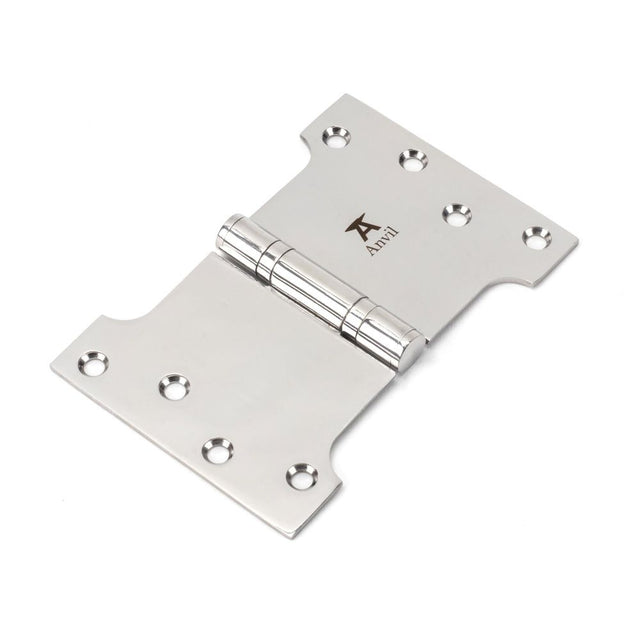From The Anvil - Polished SS 4" x 4" x 6" Parliament Hinge (pair) | Sku. 49579 | Trade Door Handles.