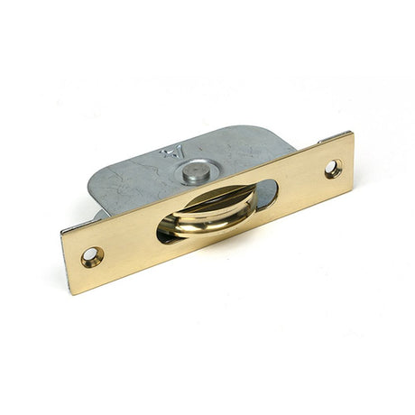 High quality images of the From The Anvil - Unlacquered Brass Square Ended Sash Pulley 75kg | Sku. Anvil-49587 | available to order from Trade Door Handles, quick delivery at discounted prices.