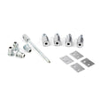 From The Anvil - Satin Chrome Secure Stops (Pack of 4) | Sku. 49591 | Trade Door Handles.