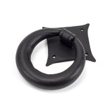 From The Anvil - Matt Black Ring Door Knocker | Sku. 49594 | Trade Door Handles.