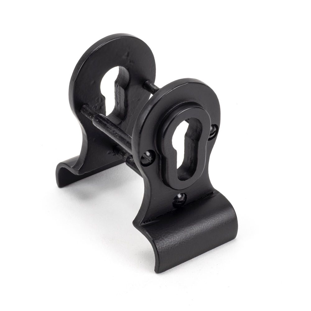From The Anvil - Matt Black 50mm Euro Door Pull (Back to Back fixing) | Sku. 49597 | Trade Door Handles.