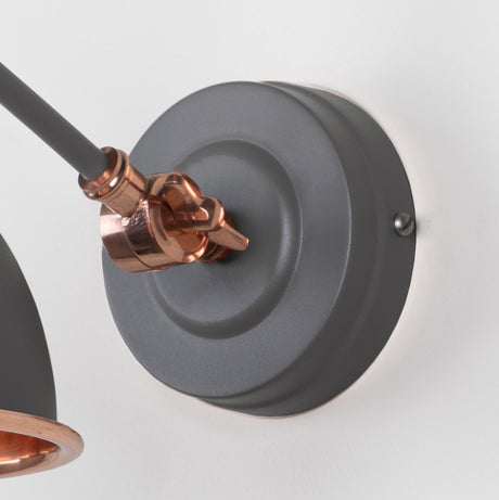 From The Anvil - Smooth Copper Brindley Wall Light in Bluff | Sku. 49714SBL | Trade Door Handles.