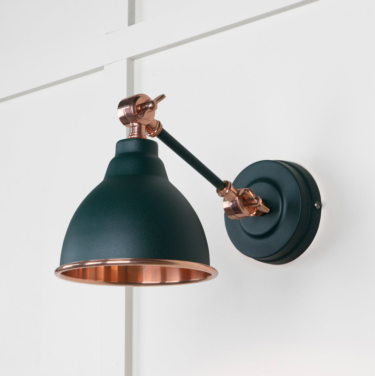 From The Anvil - Smooth Copper Brindley Wall Light in Dingle | Sku. 49714SDI | Trade Door Handles.