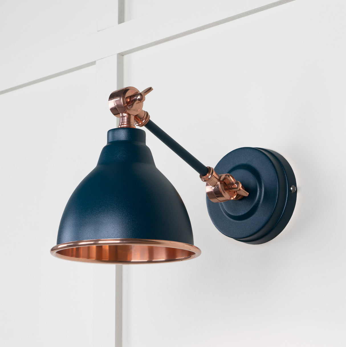 From The Anvil - Smooth Copper Brindley Wall Light in Dusk | Sku. 49714SDU | Trade Door Handles.