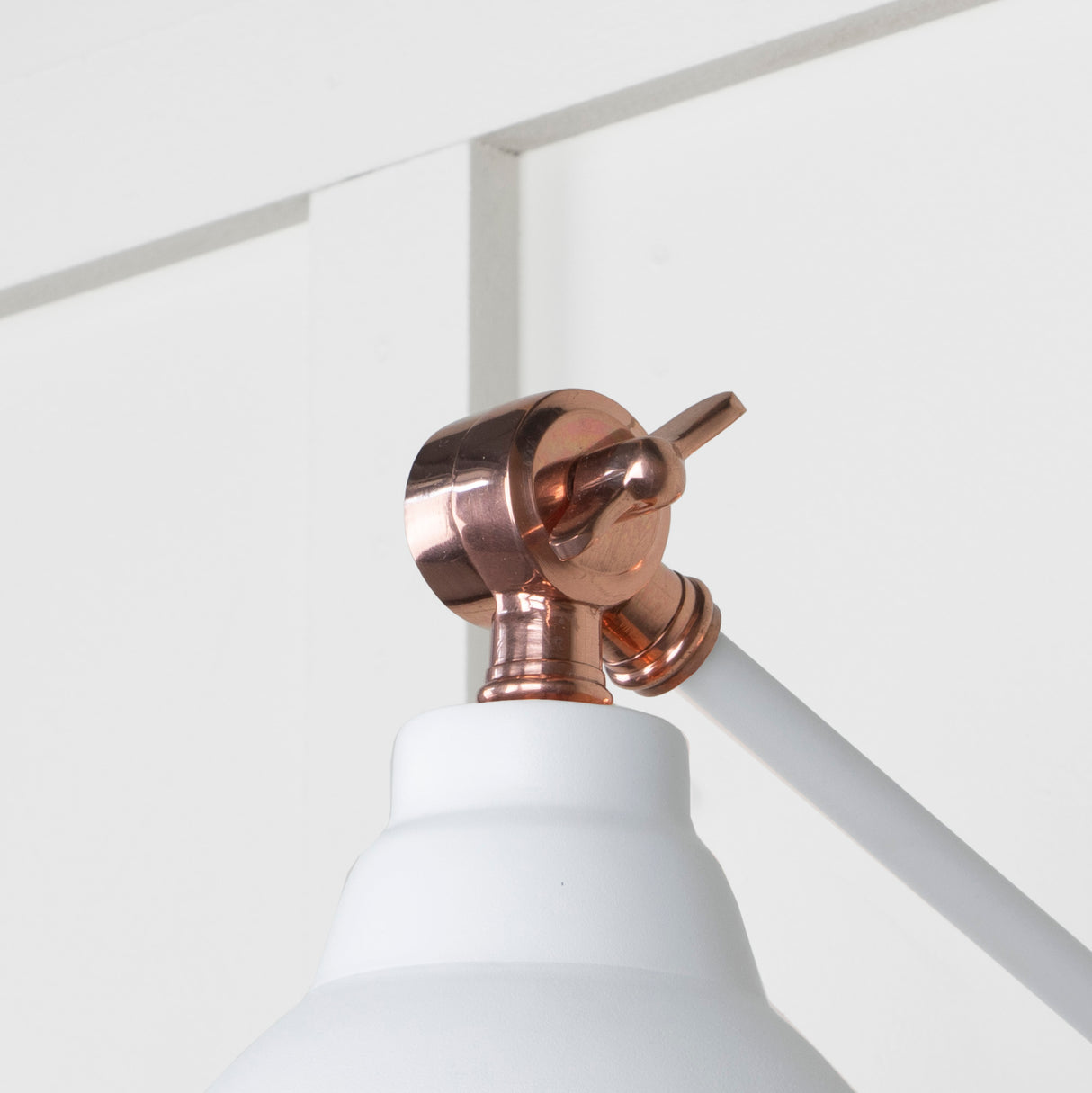 From The Anvil - Smooth Copper Brindley Wall Light in Flock | Sku. 49714SF | Trade Door Handles.