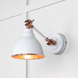 From The Anvil - Smooth Copper Brindley Wall Light in Flock | Sku. 49714SF | Trade Door Handles.