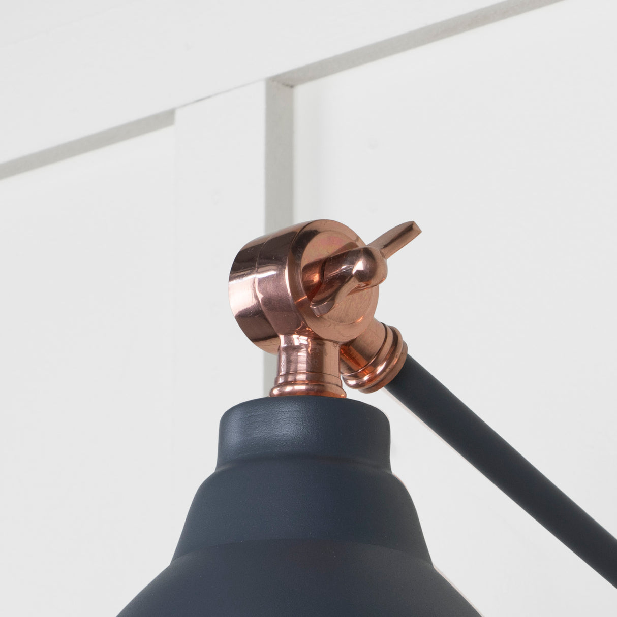 From The Anvil - Smooth Copper Brindley Wall Light in Slate | Sku. 49714SSL | Trade Door Handles.