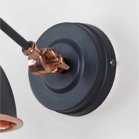 From The Anvil - Smooth Copper Brindley Wall Light in Slate | Sku. 49714SSL | Trade Door Handles.