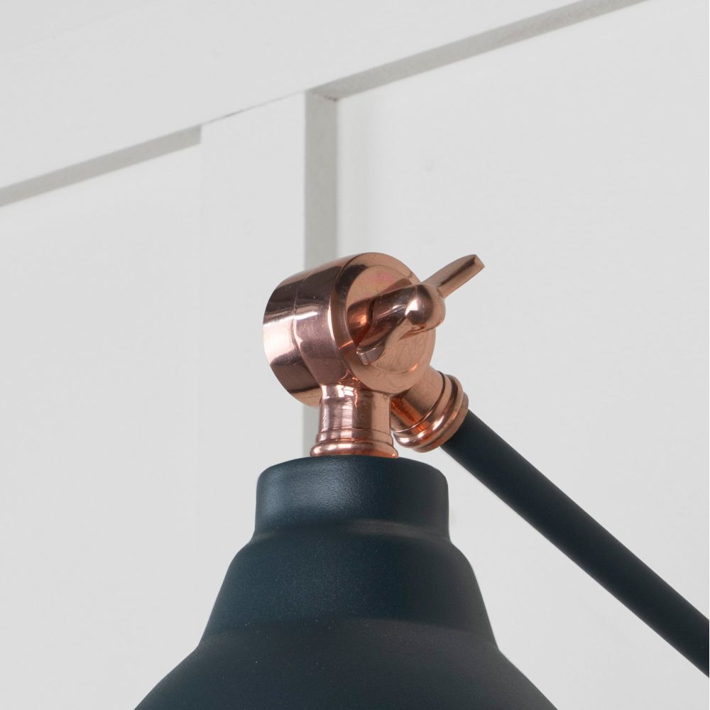 From The Anvil - Smooth Copper Brindley Wall Light in Soot | Sku. 49714SSO | Trade Door Handles.