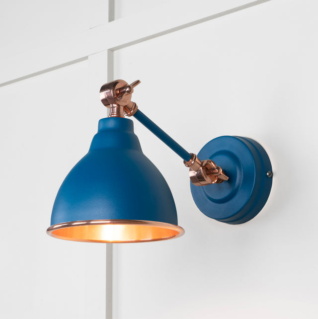 From The Anvil - Smooth Copper Brindley Wall Light in Upstream | Sku. 49714SU | Trade Door Handles.