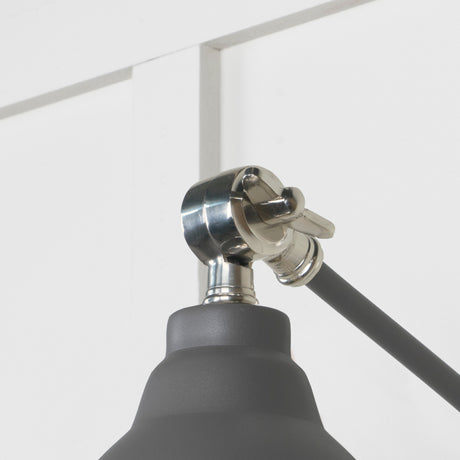 From The Anvil - Smooth Nickel Brindley Wall Light in Bluff | Sku. 49715SBL | Trade Door Handles.