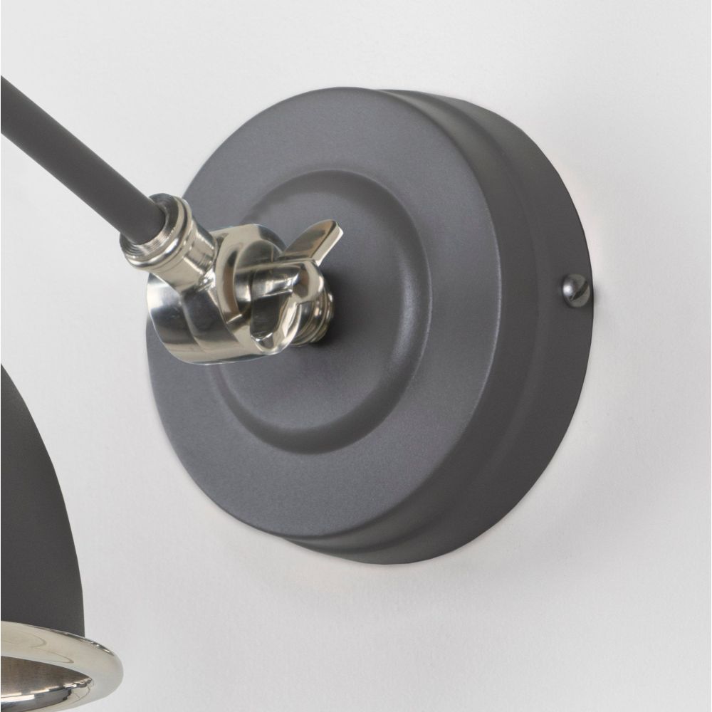 From The Anvil - Smooth Nickel Brindley Wall Light in Bluff | Sku. 49715SBL | Trade Door Handles.
