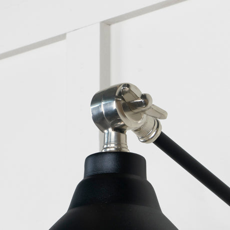 From The Anvil - Smooth Nickel Brindley Wall Light in Elan Black | Sku. 49715SEB | Trade Door Handles.