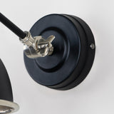 From The Anvil - Smooth Nickel Brindley Wall Light in Elan Black | Sku. 49715SEB | Trade Door Handles.