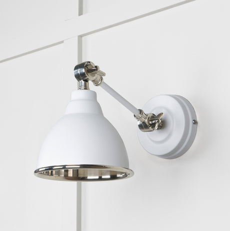 From The Anvil - Smooth Nickel Brindley Wall Light in Flock | Sku. 49715SF | Trade Door Handles.