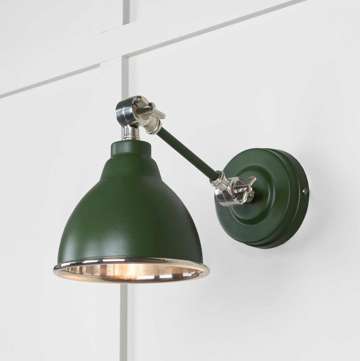 From The Anvil - Smooth Nickel Brindley Wall Light in Heath | Sku. 49715SH | Trade Door Handles.