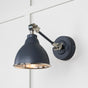 From The Anvil - Smooth Nickel Brindley Wall Light in Slate | Sku. 49715SSL | Trade Door Handles.