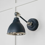 From The Anvil - Smooth Nickel Brindley Wall Light in Soot | Sku. 49715SSO | Trade Door Handles.