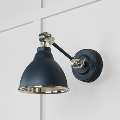 From The Anvil - Smooth Nickel Brindley Wall Light in Soot | Sku. 49715SSO | Trade Door Handles.