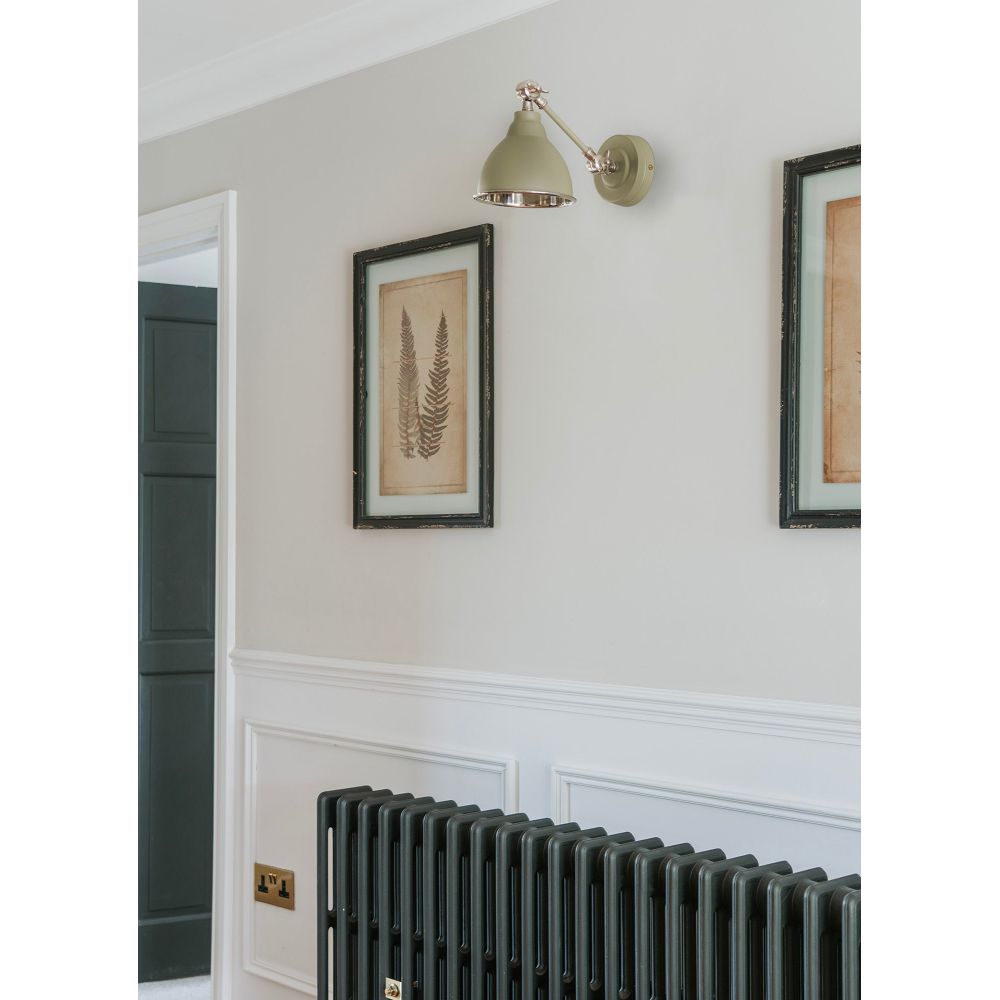 From The Anvil - Smooth Nickel Brindley Wall Light in Tump | Sku. 49715STU | Trade Door Handles.
