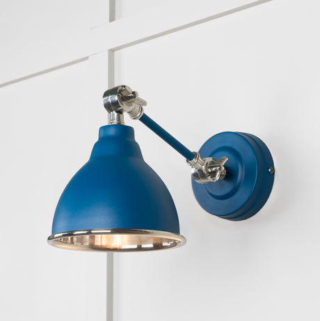 From The Anvil - Smooth Nickel Brindley Wall Light in Upstream | Sku. 49715SU | Trade Door Handles.