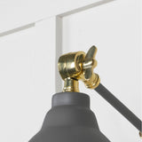 From The Anvil - Smooth Brass Brindley Wall Light in Bluff | Sku. 49716SBL | Trade Door Handles.