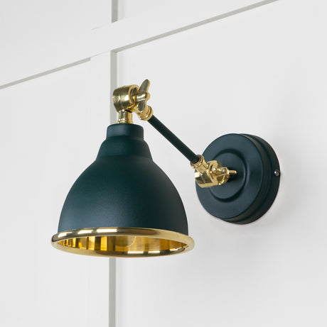 From The Anvil - Smooth Brass Brindley Wall Light in Dingle | Sku. 49716SDI | Trade Door Handles.