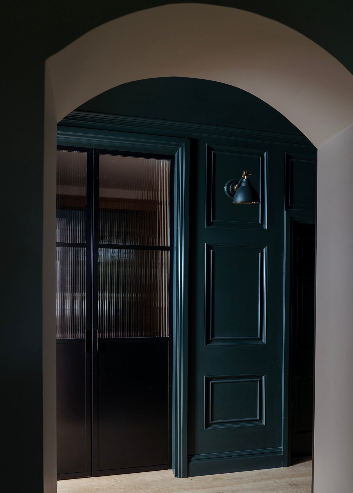 From The Anvil - Smooth Brass Brindley Wall Light in Dingle | Sku. 49716SDI | Trade Door Handles.